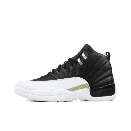 Jordan Air Jordan 12 Retro Playoffs High Top Винтажные баскетбольные кроссовки Мужской Черный Белый 2004