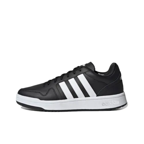 Adidas Neo Postmove Slip Resistant Abrasion Resistant Low Топ Винтажные баскетбольные кроссовки Мужской Черный белый