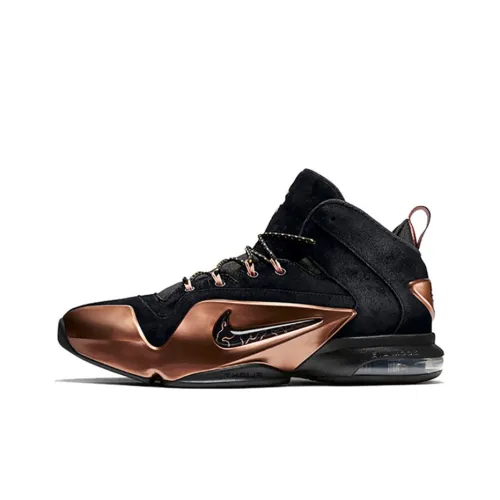 Nike Penny Медный Нескользящий Легкий MID Топ Винтажные баскетбольные кроссовки Мужской Черный