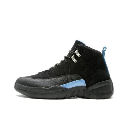 Jordan Air Jordan 12 Retro Nubuck 2009 High Top Vintage Баскетбольные Кроссовки Мужские Черные Синие
