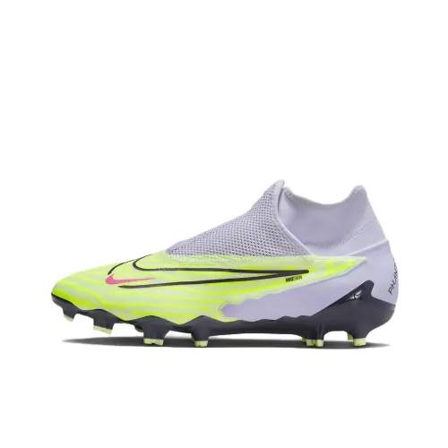 Nike Phantom GX FG Твердый грунт Противоскользящие Устойчивые к истиранию Футбольные бутсы Мужские Желтый Зеленый