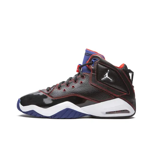 Джордан B'Loyal Abrasion Resistant Support Lightweight MID Топ Винтажные баскетбольные кроссовки Мужской Черный Красный Белый