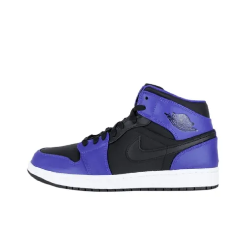 Jordan Air Jordan 1 Ретро MID Темный Concord Slip-Resistant MID Топ Винтажные баскетбольные кроссовки Мужские Синий Черный