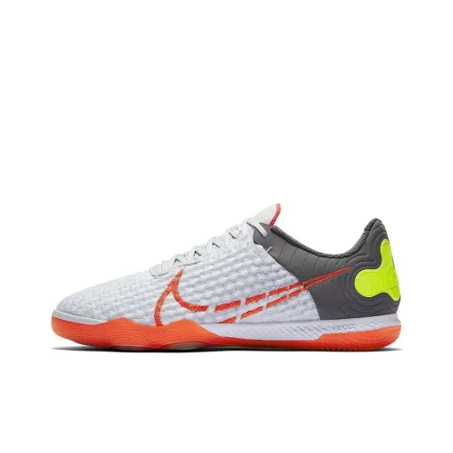 nike React Gato IC IN Амортизаторы Shock Absorbers Противоскользящие Устойчивые к истиранию Футбольные бутсы Мужские Серый Оранжевый