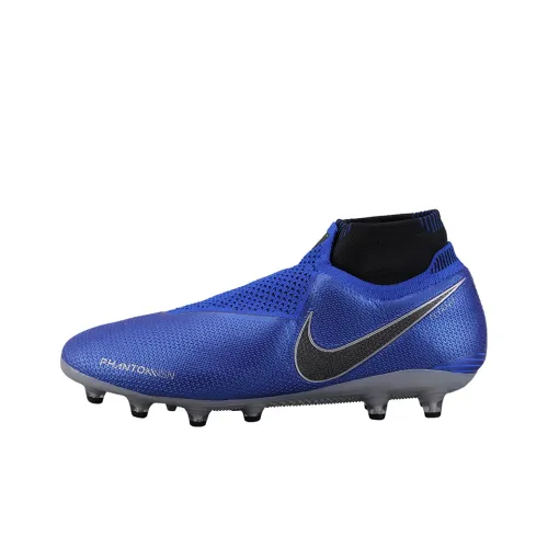 Nike Phantom Vision AG Artificial Grass Slip-Resistant Football Cleats Unisex Blue Black Найк Phantom Vision AG Искусственная трава Противоскользящие футбольные бутсы Унисекс Синий Черный