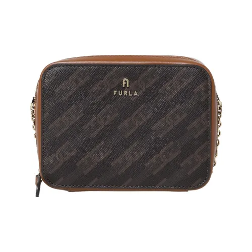 Furla Кожа Camera Сумка Маленькая Квадратная Сумка Сумка через плечо Мини Женская Коричневая