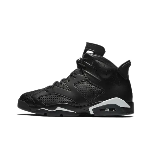 Jordan Air Jordan 6 Retro 'Черный кот' Non Slip Легкий MID Топ Винтажные баскетбольные кроссовки Мужской Черно-белая панда