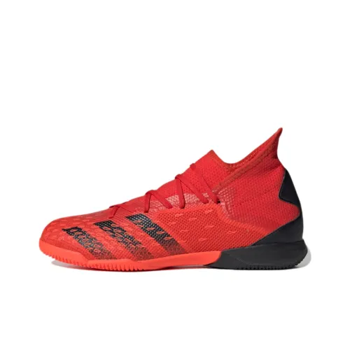 Adidas Predator Для помещений Ботинки Противоскользящие и Дышащие Футбольные бутсы Мужские Красный Черный