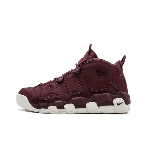 Nike Air More Uptempo Night Бордовый Non Нижняя юбка Легкий MID Топ Винтажные баскетбольные кроссовки Мужской Burgundy