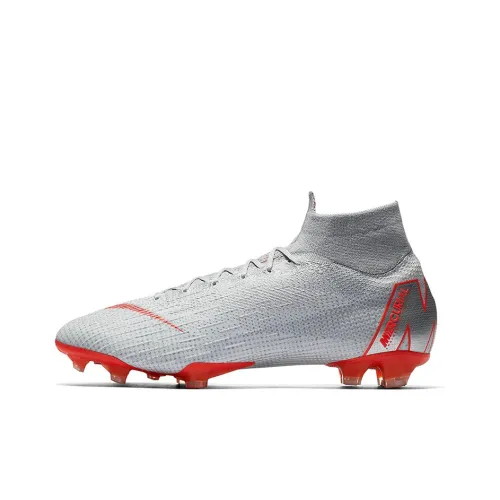 Nike Mercurial Superfly 6 FG Твердый грунт Амортизаторы Устанавливающие противоскользящие и устойчивые к истиранию футбольные бутсы Мужские Серый Красный