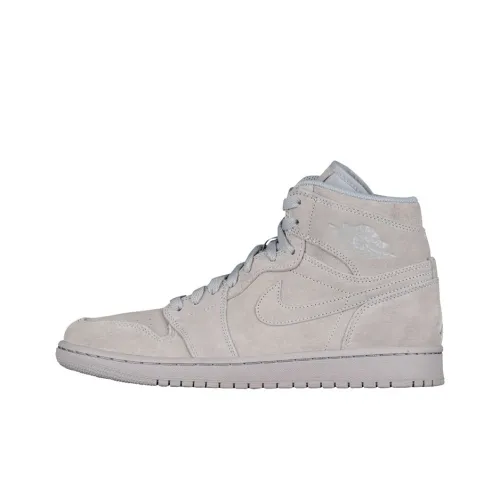 Jordan Air Jordan 1 Ретро High GREY Замша High Топ Винтажные баскетбольные кроссовки Мужской Серый