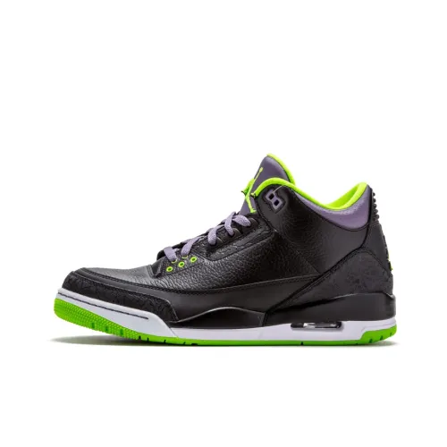 Jordan Air Jordan 3 Retro Joker MID Топ Винтажные баскетбольные кроссовки Мужской Черный Зеленый