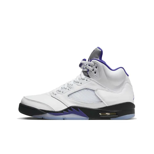 Jordan Air Jordan 5 Retro 'concord' High Top Винтажные баскетбольные кроссовки Мужские Белый Фиолетовый