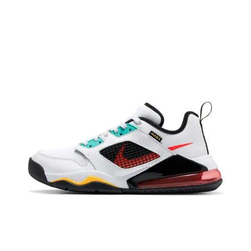 Джордан Mars 270 Low Shock Absorbers Нижняя юбка Резистентный Низкий Топ Винтажные баскетбольные кроссовки Мужской Белый Красный Синий