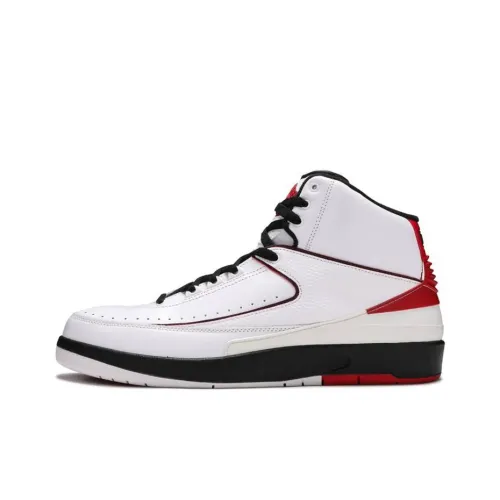 Jordan Air Jordan 2 Retro QF Белый Varsity Красный Высокий Топ Винтажные Баскетбольные Кроссовки Мужские Белый Красный