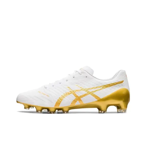 Asics DS LIGHT ACROS 2 Устойчивые к истиранию Дышащие Футбольные бутсы Белый Золото