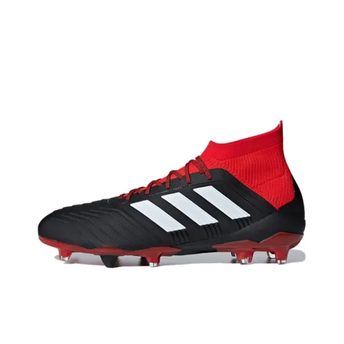 Adidas Predator 18,1 FG Твердый Грунт Естественная Трава Устойчивые к Потере Износа Футбольные Бутсы Мужские Красный Черный