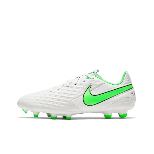 Nike Tiempo Legend 8 MG MULTI Ground Shock Absorbers Slip-resistant Football Cleats Unisex White Green Найк Тайме Легенд 8 MG MULTI Ground Шокабсорберы Противоскользящие Футбольные бутсы Унисекс Белый Зеленый
