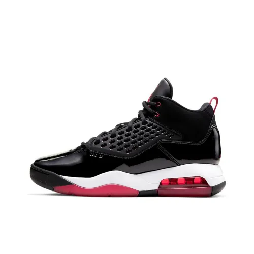 Джордан Maxin 200 Амортизаторы Slip-resistant и устойчивые к истиранию Высокий топ Винтажные баскетбольные кроссовки Мужские Черные Розовые