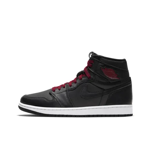 Jordan Air Jordan 1 Retro High OG 'Black Satin' High Top Винтажные баскетбольные кроссовки Унисекс Черный Шелк