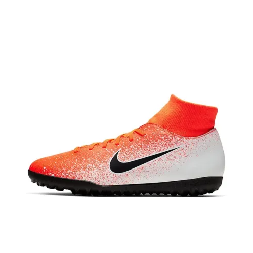 Nike Mercurial Superfly 6 TF Шипы Slip-resistant Abrasion-resistant Футбольные бутсы Мужской Orange