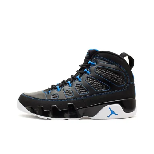 Jordan Air Jordan 9 Retro Cine Blue High Top Винтажные баскетбольные кроссовки Мужские Черный Синий Белый