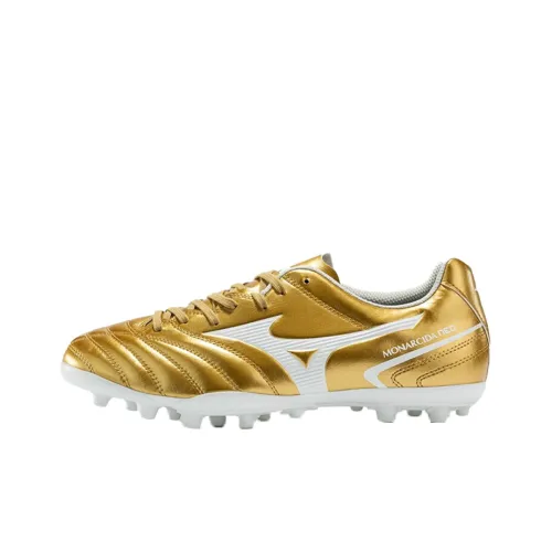 Mizuno Monarcida AG Искусственная трава противоскользящие устойчивые к истиранию дышащие футбольные бутсы для мужчин золотой