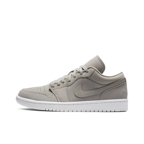 Jordan Air Jordan 1 Low Shock Absorbers Нижняя юбка Резистентный Низкий Топ Винтажные баскетбольные кроссовки Женские Туманный серый