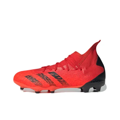 Adidas Predator FG Твердый грунт противоскользящий и дышащий футбольные бутсы унисекс красный черный