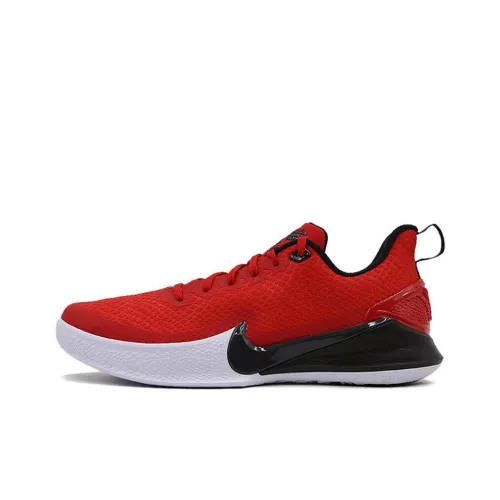 Nike Mamba Focus Shock Absorbers Slip-Resistant Abrasion-Resistant Low Top Vintage Basketball Shoes Men's Red Найк Мамб Фокус Шок Абсорберз Антислип Резистентный Абразионный Низкий Топ Винтажные Баскетбольные Кроссовки Мужские Красные
