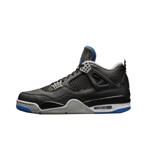 Jordan Air Jordan 4 Retro Motorsports Alternate MID Топ Винтажные баскетбольные кроссовки Мужской Черный Синий