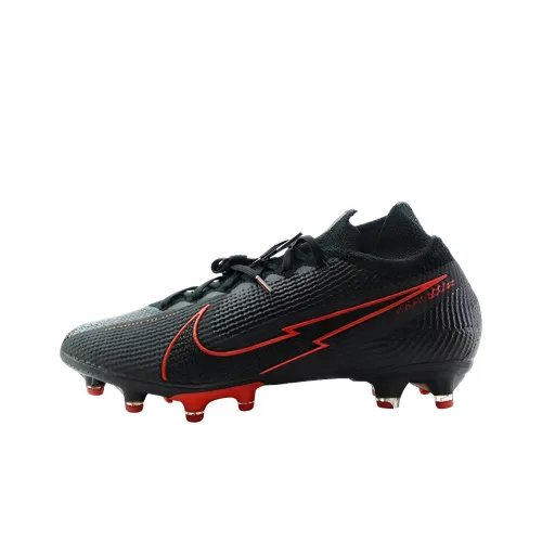 Nike Mercurial Superfly 7 AG Искусственная трава Противоскользящие Устойчивые к истиранию Футбольные бутсы Мужские Черные Красные