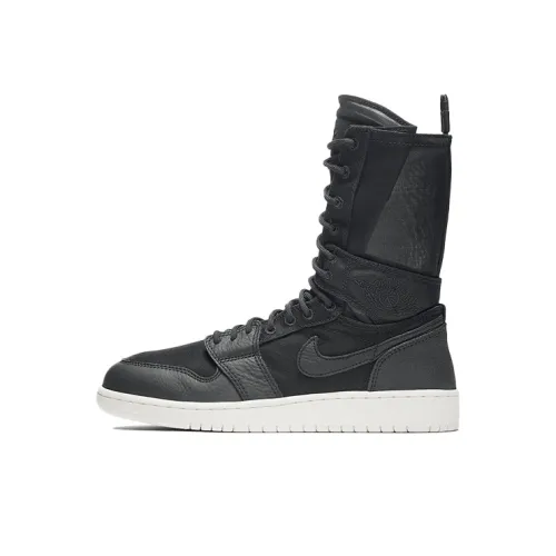 Jordan Air Jordan 1 Explorer High Top Винтажные Баскетбольные Кроссовки Женские Черные