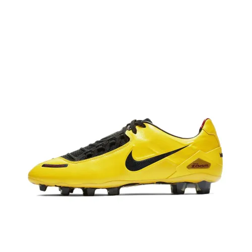 nike FG Твердый грунт Противоскользящие Устойчивые к истиранию Футбольные бутсы Унисекс Желтый Черный