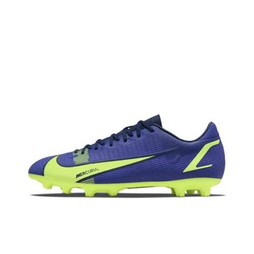 Nike Mercurial Vapor 14 HG Твердый Ground Shock Absorbers Slip-Resistant Abrasion-Resistant Футбольные бутсы Мужские Blue