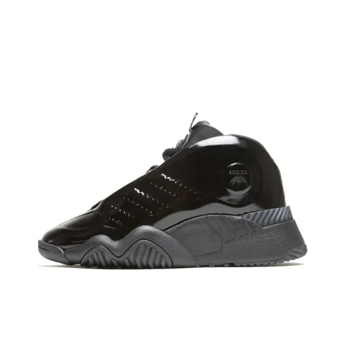 Alexander Wang x Adidas Originals Turnout Bball Non Slip Легкий MID Топ Винтажные баскетбольные кроссовки Унисекс Чисто черный