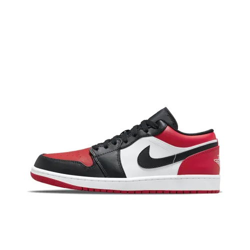 Jordan Air Jordan 1 Low 'Bred Toe' Low Топ Винтажные баскетбольные кроссовки Мужской Bred Toe