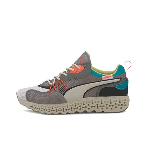 PUMA Calibrate Restored Амортизация Легкий Дышащий Низкий Топ Кроссовки для тренировок Мужские Серый Оранжевый