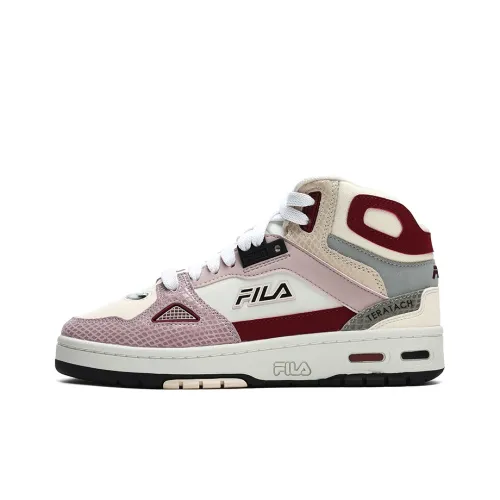 FILA FUSION Teratach MID Топ Винтажные баскетбольные кроссовки Женские Фиолетовый Ледяной Какао-коричневый