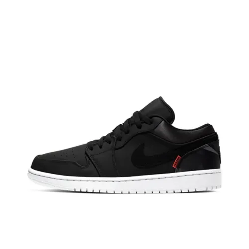 Jordan Air Jordan 1 Low PSG Paris Saint Germain Low Топ Винтажные баскетбольные кроссовки Женские Черный
