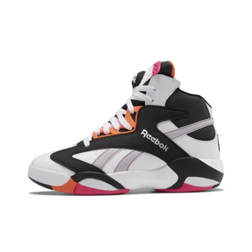 REEBOK Shaq Attaq Shaq Attaq 'Майами' Устойчивый к истиранию Дышащий Высокий Топ Винтажные баскетбольные кроссовки Мужские Белый Черный