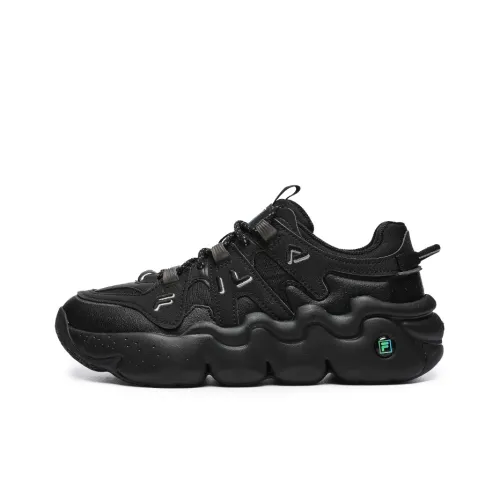 FILA Panini Винтажные баскетбольные кроссовки Low Топ Черные Женские