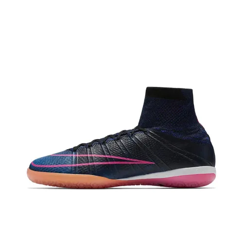 Nike MercurialX Proximo IC IN Амортизаторы Slip-resistant и устойчивые к истиранию Футбольные бутсы Мужские Черные и Фиолетовые