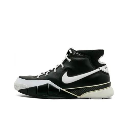 Nike Zoom Kobe 1 Sharpshooter MID Топ Винтажные баскетбольные кроссовки Мужской Черный белый