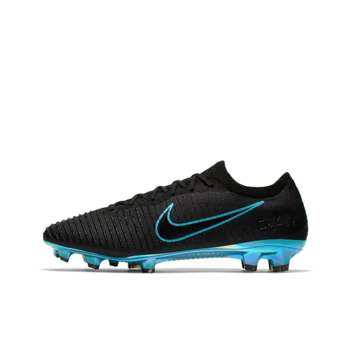 Nike Mercurial Shock Absorbers Slip-Resistant Abrasion-Resistant Football Cleats Men's Black Blue Найк Меркуриал Шок Абсорберз Антислип Резистентные Абразив Резистентные Футбольные Бутсы Мужские Черный Синий