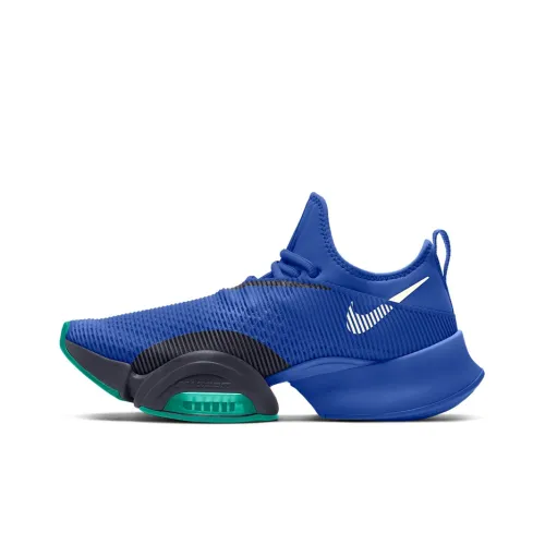 Nike SuperRep Air Zoom Shock Absorbers Slip-resistant Low-top Training Shoes Unisex Blue White Найк СуперРеп Эйр Зум Шок Абсорберз Слип-резистентный Низкий Топ Тренировочные Кроссовки Унисекс Синий Белый