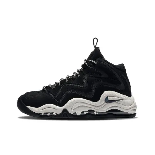 Nike Air Pippen 1 Черный Безбрежный GREY Амортизация Быстросохнущий Высокий Топ Винтажные баскетбольные кроссовки Мужской Черный Белый