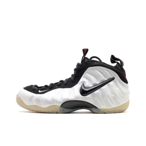 Nike Foamposite Pro Pearl MID Топ Винтажные Баскетбольные Кроссовки Мужские Черный Белый