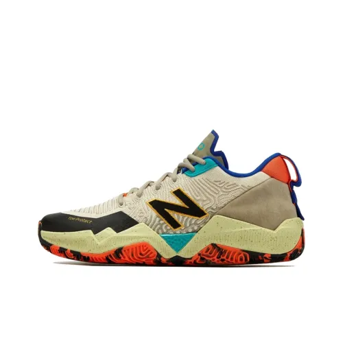 New Balance NB 2WXY 1 Low Амортизация Устойчивый к истиранию Дышащий Низкий Верх Винтажные баскетбольные кроссовки Мужские Бежевый Оранжевый
