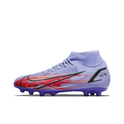 Nike Mercurial Superfly 8 HG Твердый Ground Shock Absorbers Slip-Resistant Abrasion-Resistant Футбольные бутсы Мужской Фиолетовый